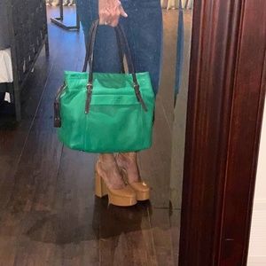 Kate Spade Authentic Handbag Emerald Green Pebbled Leather